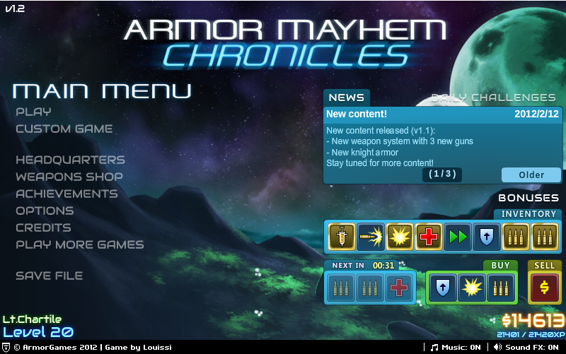 armor mayhem chronicles hacked